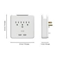 thumbnail image 5 of ONE Power PWS321 3-Outlet Surge Protection Wall Tap with 2 USB Ports and Device Cradle, 5 of 10