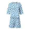 thumbnail image 7 of Annhoo Womens Valentine's Day Outfits 2 Piece Short Sleeve Cute Print Crewneck Shorts Set Comfortable Fashion Clothes, 7 of 7