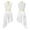 A White, variant on Women Asymmetrical Hem Sleeveless Dance Dress Lyrical Latin Cha Cha Performance Costume A White M
