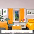 thumbnail image 3 of Lined-Mustard  Tab Top  Sheer Sari Curtain / Drape  - 60W x 120L - Piece, 3 of 4
