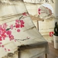 thumbnail image 5 of Chinese Style Ink Painting Flowers Landscape Sheer Curtains for Living Room Voile Tulle Curtain Window Drapes, 5 of 7