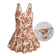 thumbnail image 4 of Uorisanigo Cute Capybara Watermelon Girls One Piece Swimsuits Size 5-6 Modest Skirted Bathing Suit Polyester and Spandex Swim Dress Pool Party, 4 of 6