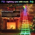 thumbnail image 3 of Árbol de Navidad artificial con control remoto, luz de cono preiluminada con aplicación inteligente de 1,8 m y 2,7 m, color DIY, 3 of 4