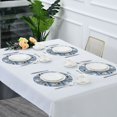 thumbnail image 5 of 15.4" Round Placemat Set of 6 Polyester Fabric Place Mats Non-Slip Dining Kitchen Table Mats for Kitchen Party Decor Smiling Snowmen Wearing Black Hats, 5 of 5