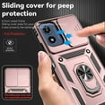thumbnail image 4 of for Motorola Moto G 5G 2024 Case with Slide Camera Cover HD Screen Protector [Military Grade Drop Tested] Magnetic Ring Holder Kickstand Protective Phone Case for Motorola Moto G 5G 2024, Rose Gold, 4 of 17