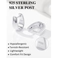 thumbnail image 4 of VEEDOFA Small Chunky Silver Hoop Earrings Hypoallergenic Solid 925 Sterling Silver Hoops Non Tarnish Small Thick Huggie Hoop Earrings for Sensitive Ears, 4 of 7