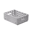 thumbnail image 2 of Linnome Foldable Storage Box Multifunctional Stackable with Ventilation Holes for Home Kitchen Cosmetics 10.43x7.87x3.94in Gray, 2 of 6