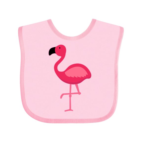 Inktastic Pink Flamingo Boys or Girls Baby Bib