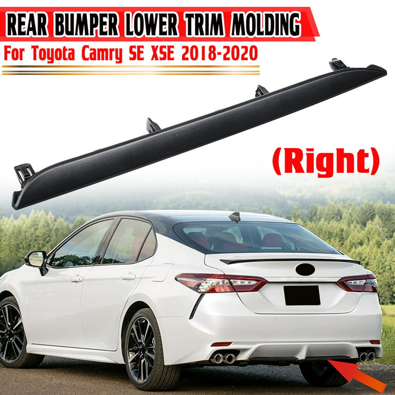 For Toyota Camry SE XSE 2018-2020 Black Rear Bumper Lower Molding - Walmart.com