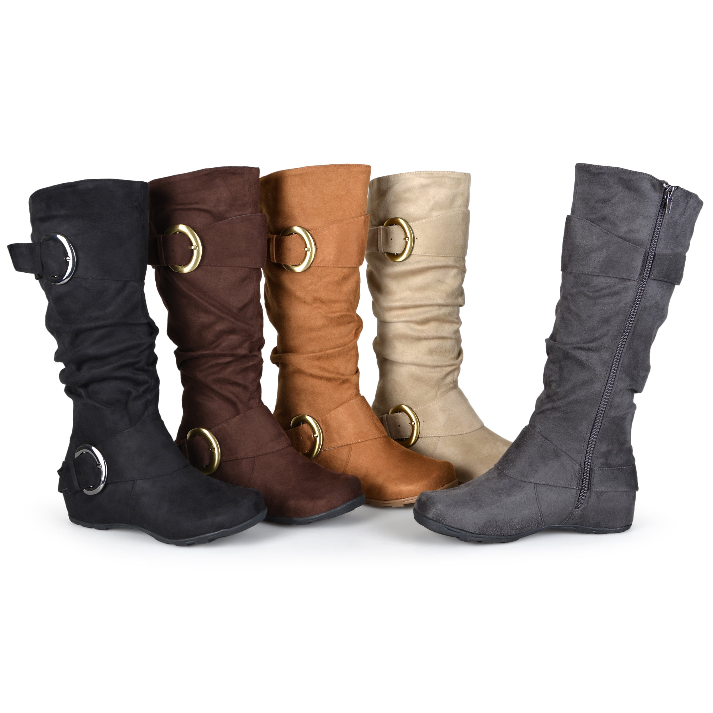 Women's Wide-Calf Buckle Knee-High 