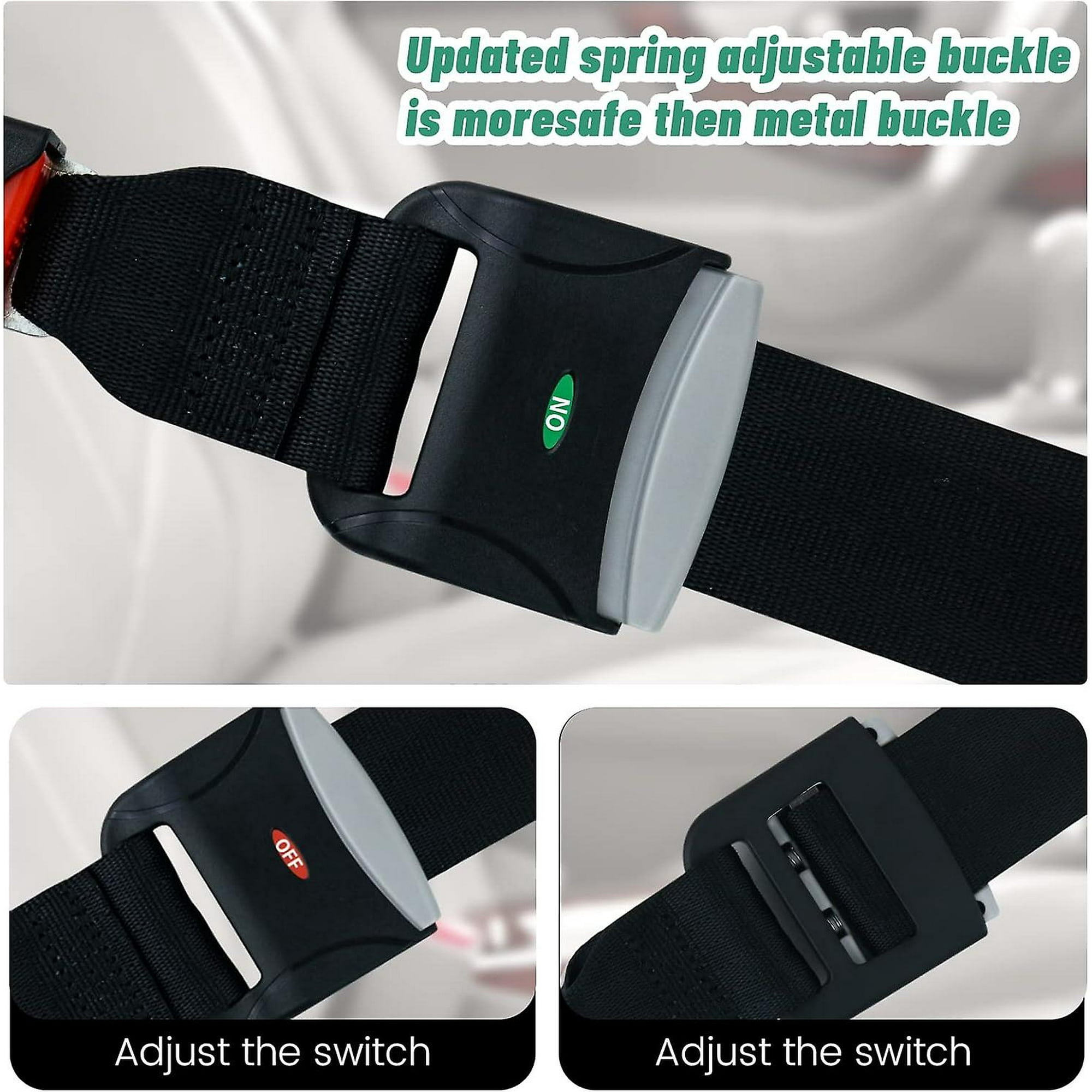 For Tesla Straps Compatible with General Isofix Baby Seat Car Fixing Straps with Latch Interface 1Pack black