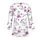 thumbnail image 4 of Camisetas de Cuello en V Mujeres, Impreso 3/4 Manga Blusa Casual Hecha de Cómodo Estante de Imitación para Toda la Temporada de Uso Diario, Camisetas Casuales de Mujer, 4 of 5
