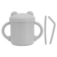 thumbnail image 2 of Copa de Bebés Sippy, A PrueBa de Derrames Resistente a la Caída de la Copa de Silicona Dura Duradera Manijas Sin Deslizamiento para el atrenamiento de Aprendizaje con tapa de, 2 of 7
