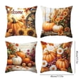 thumbnail image 3 of Lzobxe 4 Pack Halloween Pillowcases, Decorative Outdoor Cushion Cover, 45x45cm Ghost Pumpkin Throw Pillow Cover for Sofa Couch Home Party Decor, 3 of 6