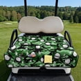 thumbnail image 2 of Xixirimido Golf Cart Seat Covers, Universal Golf Cart Seat Towel Blanket Quilted with 4 Pockets Fits for EZGO, Yamaha, Club Car & More 2-Seat Carts, Golf Balls Green Camouflage, 2 of 8