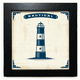 thumbnail image 1 of Faro de navegación océano militar Mesa de pared con marco cuadrado negro, 1 of 4