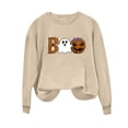 thumbnail image 6 of Jsaierl Halloween Sweatshirts Women Funny Pumpkin Graphic Pullovers Soft Classic Round Neck Long Sleeve Sweater Tops Halloween Party Supplies, Sizes S-2XL, 6 of 7