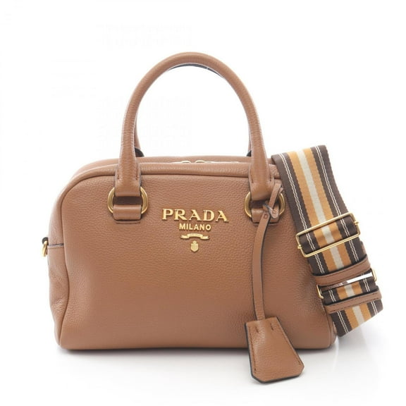 Pre-Owned Prada PRADA handbag, leather, women's, brown, 1BB108 (Good)