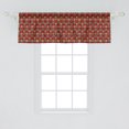 thumbnail image 2 of Ambesonne Floral Valance Pack of 2, Bizarre Flower Silhouettes, 54"X18", Burgundy and Multicolor, 2 of 3