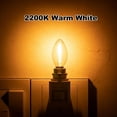 thumbnail image 5 of C7 LED Bulbs 0.5W, Amber Glow Night Lights, 2200K Warm Light, E12 Base, 5W Equivalent, Vintage Filament, Non-Dimmable 5Pack, 5 of 8