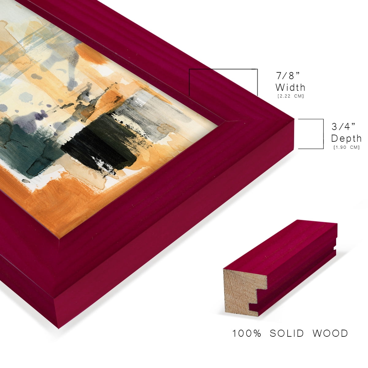 Seria III - Framed Print w/glass - Cherry Red