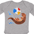 thumbnail image 4 of Inktastic Cute Otter and Beachball Boys or Girls Long Sleeve Baby Bodysuit, 4 of 5