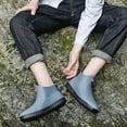 thumbnail image 5 of Men's Ankle Deck Boots Waterproof Slip On Fishing Rain Boots Comfortable Non Slip Rubber Garden Shoes, 5 of 7