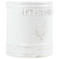thumbnail image 4 of Home Basics Rustic Ceramic Rooster Kitchen Utensil Crock, 6x6.75 Inches, White, 4 of 5