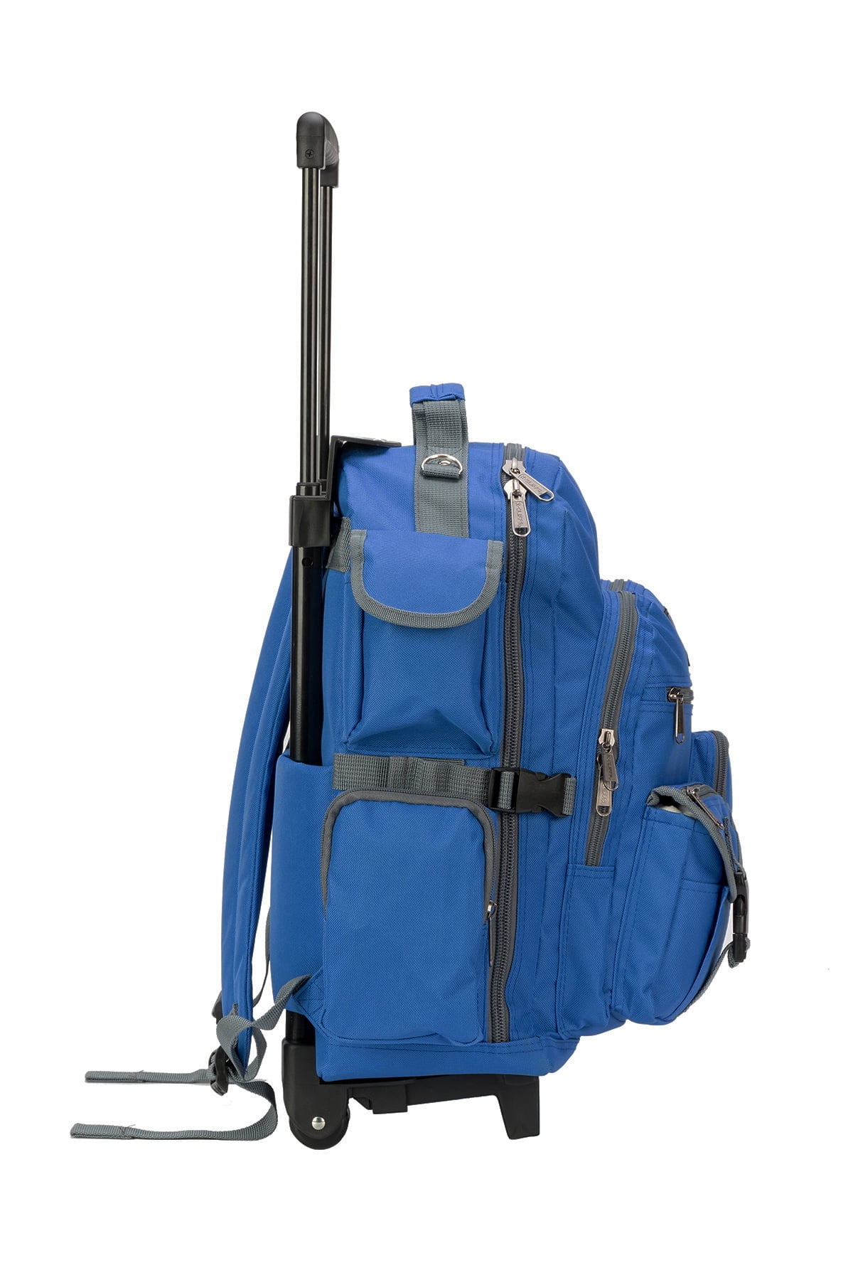 K-Cliffs Unisex 17" Heavy Duty Polyester Rolling School Backpack in Royal