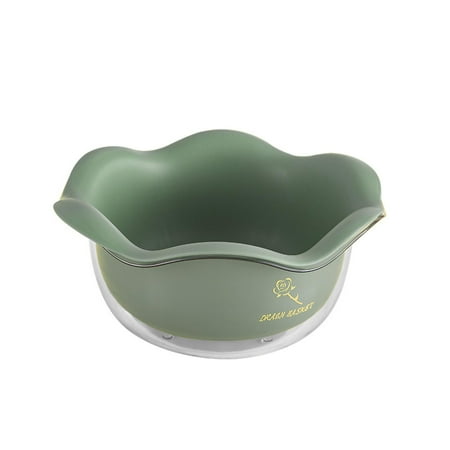 

1pc Kitchen Creative Petal Drain Basket Household Multi-functional Vegetable Washing Basket Fruit Basket PET Double-layer Vegetable Basket Washing Vegetable Basket