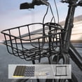 thumbnail image 1 of Cesta para Bicicleta, Portaequipajes Delantero Y Trasero para Bicicletas, Fácil Montaje, Cesta para Bicicleta con Marco de Aleación de Aluminio, Acces Chapa de hierro negra, 1 of 8
