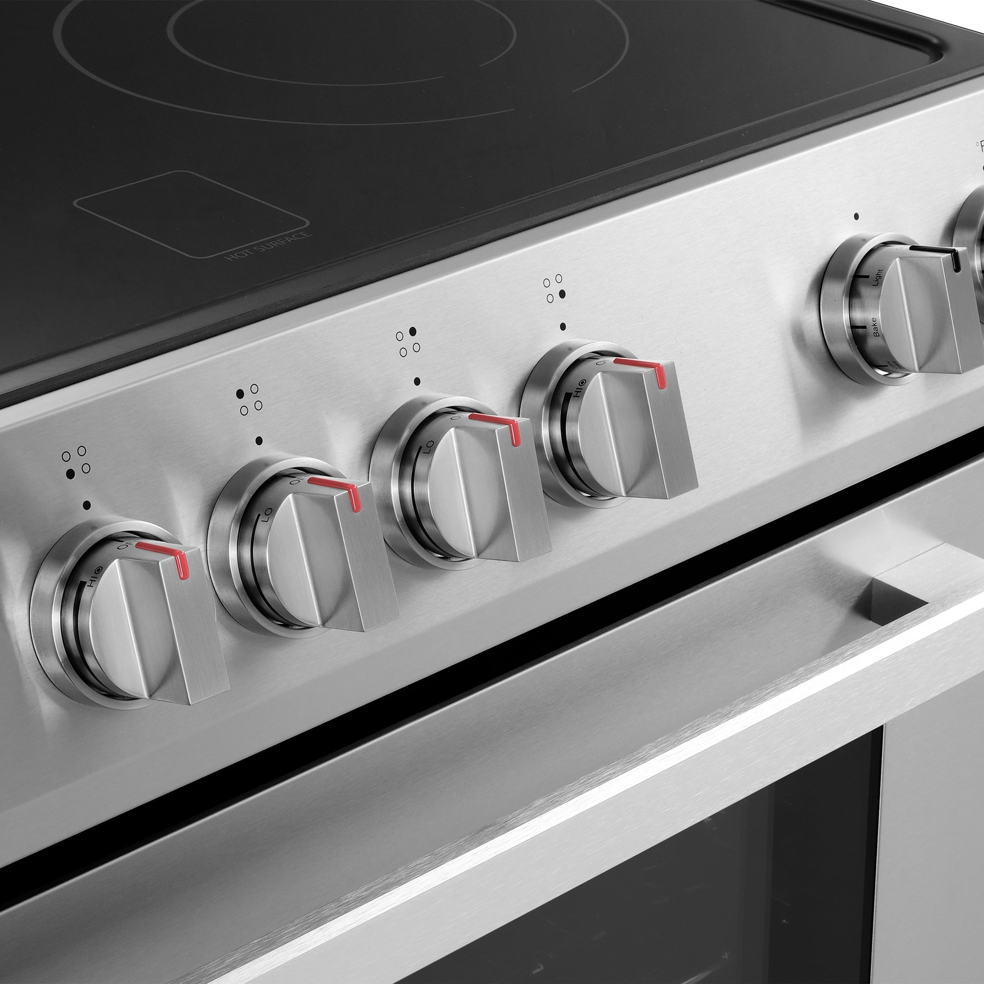 Cosmo 30 in. Stellar Collection 4.9 cu. ft. Electric Range with 4 Burner Glass Cooktop and Convection Oven in Stainless Steel
