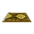 thumbnail image 2 of Ahgly Company Machine Washable Indoor Square Persian Yellow Traditional Area Rugs, 6' Square, 2 of 4