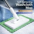 thumbnail image 2 of Cloth Changing Mini Mop with 10 Reusable Pads, 360° Rotating Self-Clamping Mop with 100cm Telescopic Handle, Hands-Free Wet & Dry Cleaning Mop for Home Use, 2 of 8