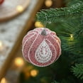thumbnail image 7 of sruoe Shatterproof Christmas Ball Ornaments Christmas Tree Decorations Holiday Decor 8cm Lace Christmas Balls Blue Party Indoor Outdoor Holiday Decor, 7 of 7