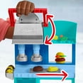 thumbnail image 4 of Play-Doh Kitchen Creations Busy Chef's Restaurant Playset, 2-Sided Play Kitchen Set, Preschool Cooking Toys, Kids Arts & Crafts, Ages 3+, 4 of 5