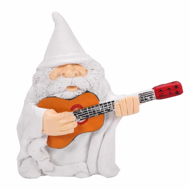 Bonita Estatua De Enano Resina Decoración De Enano Divertido Jardín Tocando Guitarra Estatua Impermeable Al Aire Libre Decorativo Gnomo Estatua Para Jardín Patio Balcón Césped Regalo Scienceny HA019941-00