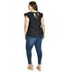 thumbnail image 3 of Blusa con manga de olan y moño en espalda Roman Fashion /Tallas Extras, 1888 (Negro) negro 38, 3 of 6