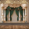 thumbnail image 2 of Luxurious Baroque Style Party Backdrop Elegant Green Golden Curtain Decorations for Weddings Photography Background Baroque Style Banner Wedding Bridal Party Photo Booth Props, 2 of 6