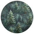 thumbnail image 3 of Ryvnso Christmas Trees Plant Round Plate Mats Dining Table Placemat Set of 6 for Holiday Decoration, 3 of 7