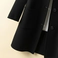 thumbnail image 5 of Olyvenn Fall Coats for Women 2025 Single Breasted Trench Coat Mid Long Classic Lapel Windproof Slim Tops Early Winter Fashion Black XXL, 5 of 7