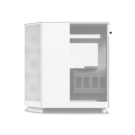 NZXT - H6 Flow RGB ATX Mid-Tower Case with Dual Chamber - White