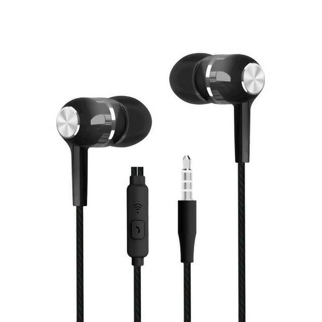 Wired Sport Earphone Stereo Earbuds with Microphone Bass for Laptop PC Mobile Phone