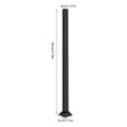 thumbnail image 6 of 2PCS 38" Square Deck Railing Wrought Iron Metal Handrail Post Kit Top Mount Black, 6 of 8