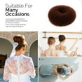 thumbnail image 3 of CUITING Hair Donut Bun Maker  2 Count Medium (3 Inch/Brown) - Easy to Use Ring Style Bun for Short and Thin Hair, 3 of 5