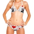 thumbnail image 2 of Valentine's Day Love Women's Detachable Sponge Adjustable Strap Bikini Set Swim Suit Two-Pack, 2 of 6
