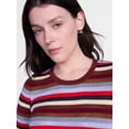 thumbnail image 5 of Scenario Women's Stripe Sweater with Short Sleeves, Sizes XS-XXXL, 5 of 8