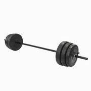 Home Gym Steel Barbell Vinyl Weight Lifting Set 100 Pounds