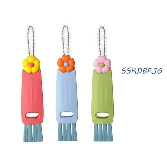 3 in 1 Cup Lid Cleaning Brush, Portable Cup Cleaner Brush,  New Water Bottle Cleaner Brush, 3 in 1 Multifunctional Cleaning Brush for Home Kitchen Cleaning Tools（3PCS）