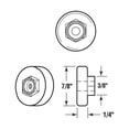 thumbnail image 2 of Prime Line Produits M6003 2 Rouleaux de Porte de Douche.88 Po, 2 of 2